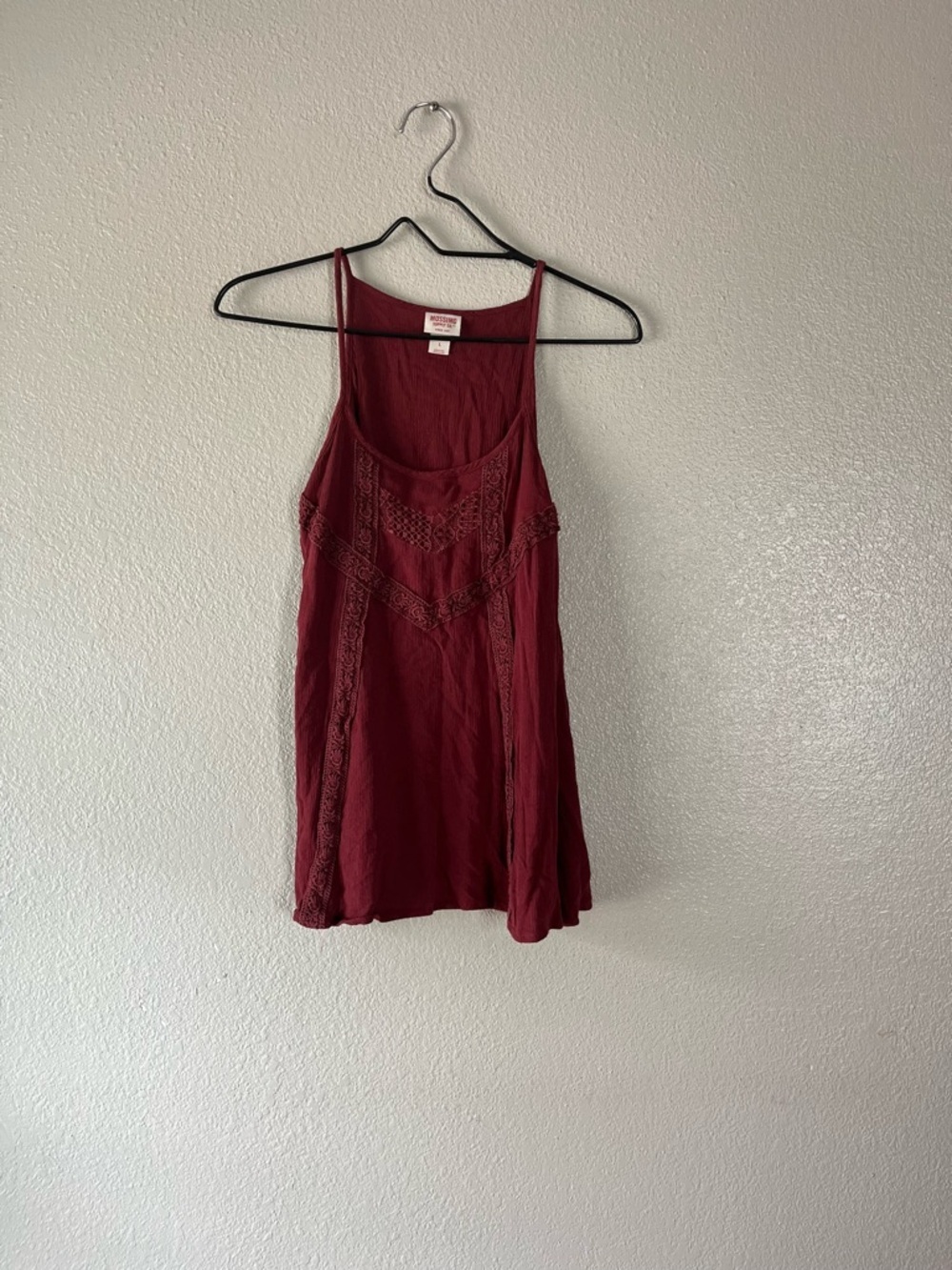 Mossimo Supply Co. Burgundy Lace-Trim Camisole
